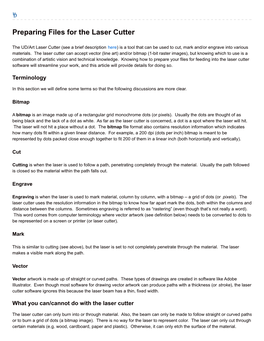 Preparing Files for the Laser Cutter