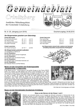 Gemeindeblatt Juni