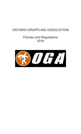 ONTARIO GRAPPLING ASSOCIATION Policies And