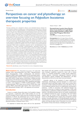 Polypodium Leucotomos Therapeutic Properties