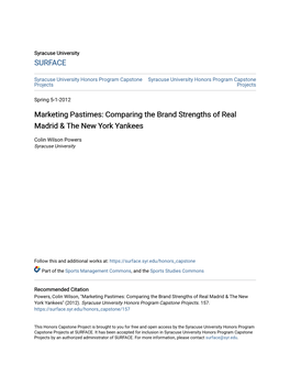 Comparing the Brand Strengths of Real Madrid & the New York Yankees