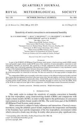 Sensitivity of Moist Convection to Environmental Humidity