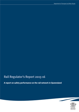 Rail Regulator's Report 2015-16