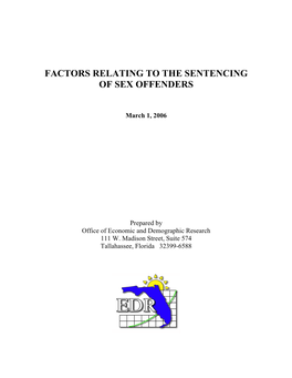 Factors Relating to the Sentencing of Sex Offenders