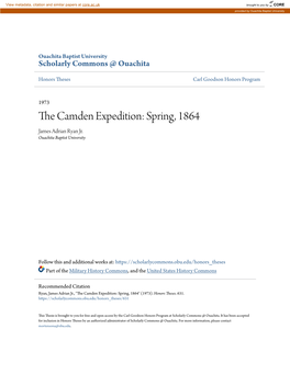 The Camden Expedition: Spring, 1864