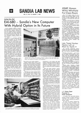 SANDIA LAB NEWS for Clean Room VOL