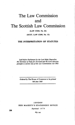 The Law Commission and the Scottish Law Commission (LAW COM