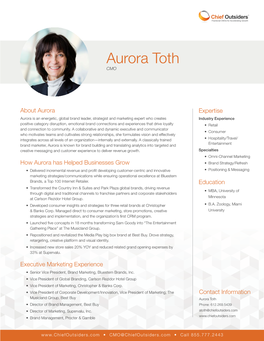 Aurora Toth CMO