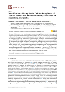 Identification of Fungi in the Debitterizing Water of Apricot