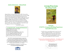 A Long Way Gone Reading Guide