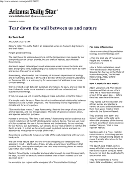 Tear Down the Wall Between Us and Nature