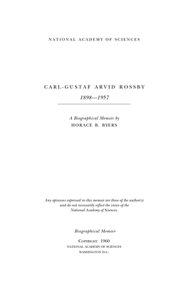 Carl-Gustaf Arvid Rossby