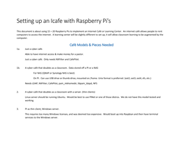 Setting up an Icafe with Raspberry Pi's