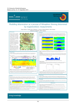 Modelling Delamination As a Process of Lithosphere Thinning Determined by Magnetotelluric Measurements