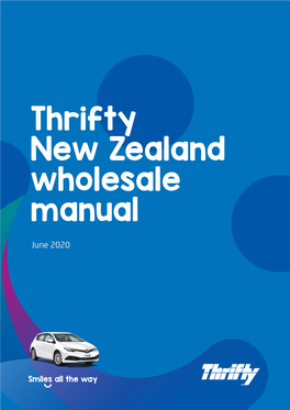 Thrifty New Zealand Wholesale Manual