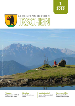 GEMEINDENACHRICHTEN Amtliche Mitteilung Der Gemeinde Irschen – Zugestellt Durch Post.At Durch – Zugestellt Der Gemeinde Irschen Mitteilung Amtliche