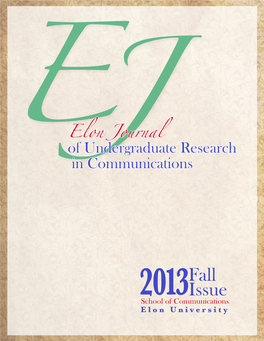 Of Undergraduate Research in Communications