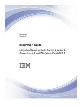 Sametime 9 Integration Guide