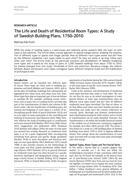 A Study of Swedish Building Plans, 1750–2010