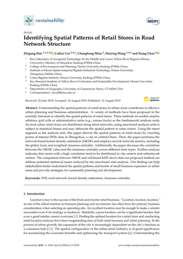 Identifying Spatial Patterns of Retail Stores in Road Network Structure