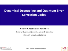 Dynamical Decoupling and Quantum Error Correction Codes