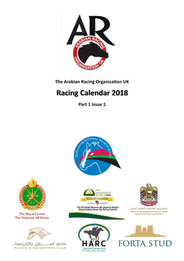 Racing Calendar 2018