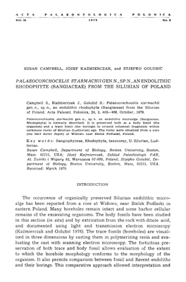 Rhodophyte (Bangiaceae) from the Silurian of Poland