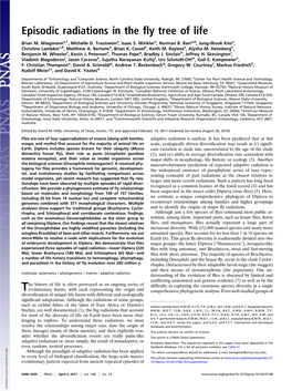 Episodic Radiations in the Fly Tree of Life