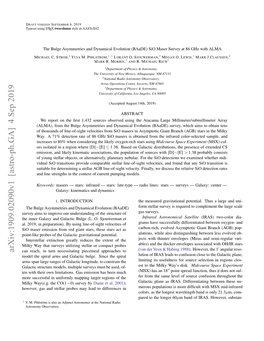 The Bulge Asymmetries and Dynamical Evolution (Baade) Sio Maser Survey at 86 Ghz with ALMA