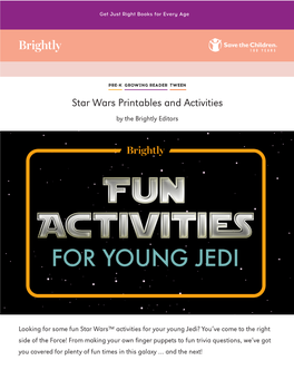 Star Wars Printables and Activities