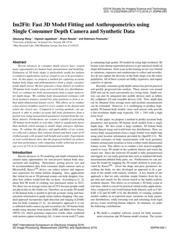 Fast 3D Model Fitting and Anthropometrics Using Single Consumer Depth Camera and Synthetic Data