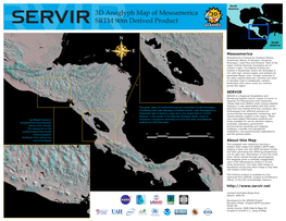 3D Anaglyph Map of Mesoamerica SRTM 90M Derived Product