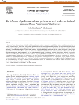 The Influence of Pollinators and Seed Predation on Seed Production in Dwarf Grassland Protea