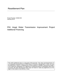 46362-004: Angat Water Transmission Improvement Project