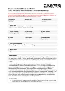 Transformation Design