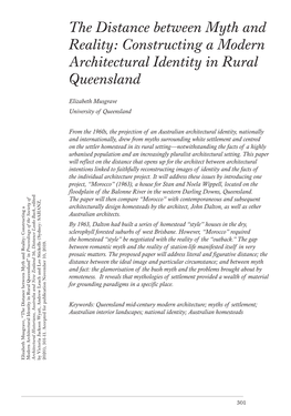 Constructing a Modern Architectural Identity in Rural Queensland