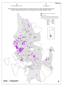 Perimetrazione Dei Siti Interessati Dalle Aree Minerarie Dismesse E Di Quelle Immediatamente Limitrofe Del Sulcis Iglesiente