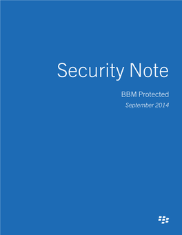 BBM Protected-Security Note