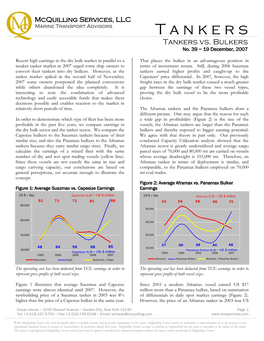 T a N K E R S Tankers Vs
