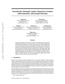 Towards the Automatic Anime Characters Creation with Generative Adversarial Networks