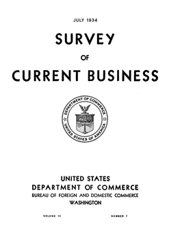 SURVEY of CURRENT BUSINESS July 1934