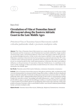 Circulation of Vita Et Transitus Sancti Hieronymialong the Eastern