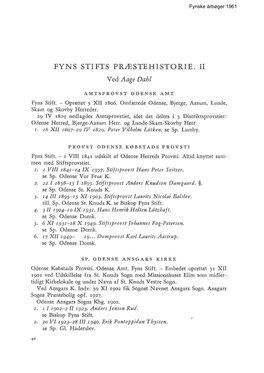 FYNS STIFTS PRÆSTEHISTORIE. II Ved Aage Dahl