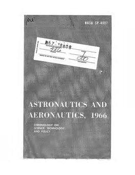 Astronautics and Aeronautics, 1966