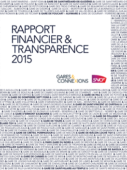Rapport Financier & Transparence 2015
