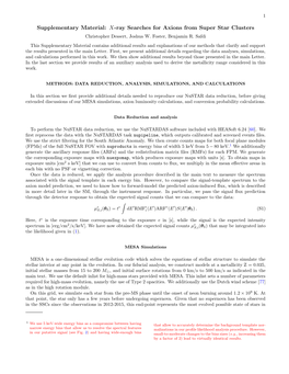 X-Ray Searches for Axions from Super Star Clusters Christopher Dessert, Joshua W