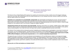 Accelerating Impact DRAFT As of 20 November 2019 #Women4inclusion