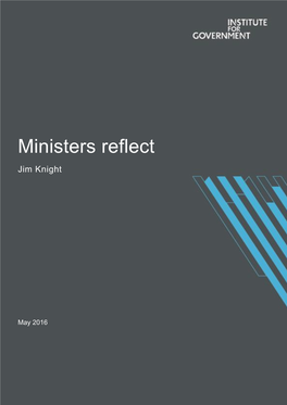 Ministers Reflect Jim Knight