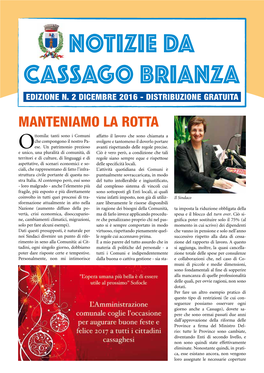 Notizie Da Cassago Brianza Edizione N