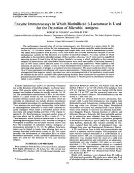 For the Detection of Microbial Antigens ROBERT H